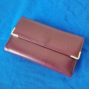 Buxton Genuine Leather Wallet Maroon Credit Card / Coin Pouch
